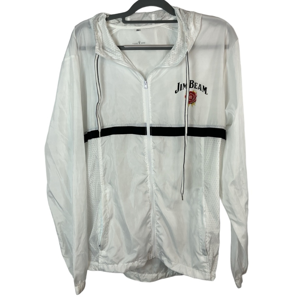 Jim‎ beam mens white windbreaker size xl